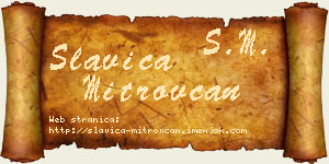 Slavica Mitrovčan vizit kartica